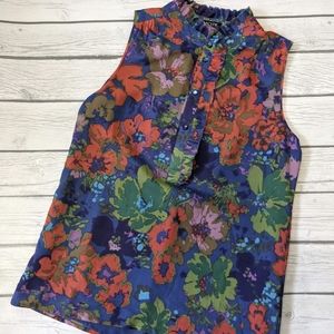 J.Crew Floral Sleeveless Blouse ✨ so cute